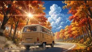 Lost in the Jungle Road | A Peaceful Adventure Through Nature 🍂🚐#ghibli #ghibliart 