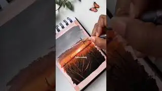 scenery painting for beginners #explorecreativity