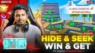 HIDE AND SEEK WITH SUBS  |FF LIVE TELUGU | TFPGAMING IS LIVE #freefire #tfpgaming