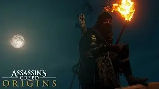 Assassin's Creed Origins - Ninja Assassin Stealth & Combat Gameplay (Legendary Black Hood Outfit)