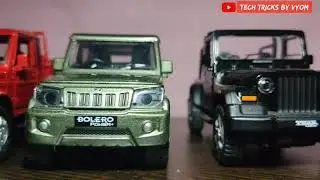 Miniature Mahindra Thar, Bolero pickup truck and Bolero Plus diecast model |  Tech Tricks by Vyom