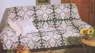 ПОКРЫВАЛО КРЮЧКОМ ИЗ БОЛЬШИХ КВАДРАТОВ. ЧАСТЬ 1