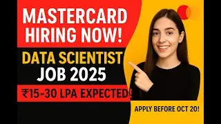 Mastercard Data Scientist Job 2025 | Data Scientist Jobs in Gurgaon | Data Scientist Careers India