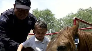 Horseback riding therapy in Mexico for children with disabilities