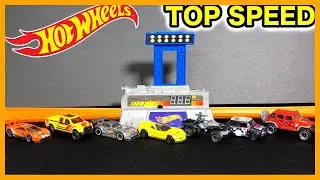 HOT WHEELS TOP SPEED TESTING , Ford GT Race, Mercedes AMG GT3,  Corvette Z06, Warthog