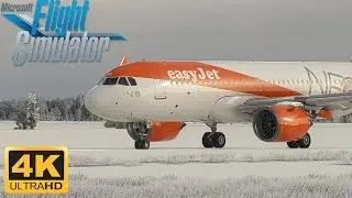 Microsoft Flight Simulator 2020 | Airbus A320N DENSE SNOW Landing in Helsinki | 4K ULTRA GRAPHICS