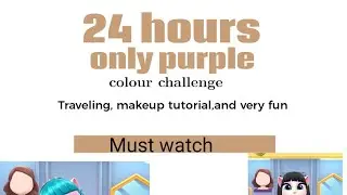 24 hours only purple colour all things challenge very fun #subscribe #like #shorts 