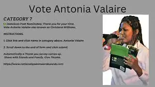 National Spoken Word Awards Nominee: Antonia Valaire
