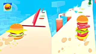 Burger Rush 🍔 All Levels 1-12 Gameplay Android,ios