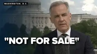 Canadian Prime Minister Mark Carney speaks to press after meeting with Trump at the White House