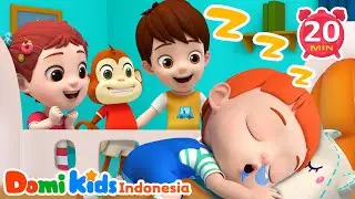 Sepuluh Anak di Tempat Tidur 😴 Lagu Belajar Menghitung | Domi Kids Kumpulan Lagu Pesta Anak-anak