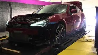 Full Blown Motorsports FRS Stage 2 573HP @25psi Spinning on the dyno