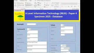 A Level IT 9626 Specimen 2025 Paper 4 - Database