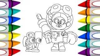 How To Coloring Sandy Jessie - Coloring Pages | Brawl Stars