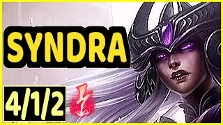 SYNDRA VS CASSIOPEIA - 4/1/2 KDA MID GAMEPLAY