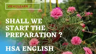 HSA English syllabus / starting a new session for hsa english preparation / view2learn