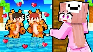 UMA GAROTA em uma ILHA de TIGRES no MINECRAFT!
