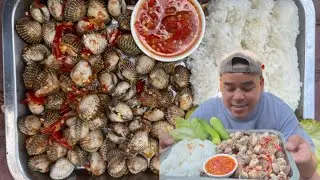 ងាវប្រលាក់អំបិលម្ទេស / Cooking Cockle Shell with garlic and chilli / Food Cooking