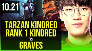 Tarzan KINDRED vs GRAVES (JUNGLE) | Rank 1 Kindred, Rank 5, 10/3/6 | KR Challenger | v10.21