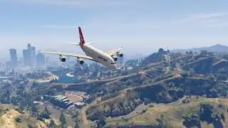 Qantas Air bus a380 crashing gta 5