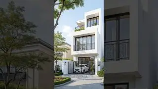 Stunning 3-Story Modern Townhouse in Elegant White