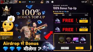 100 % BONUS TOPUP EVENT FULL DETAIL | free fire Airdrop Diamond In 100% Bonus TopUp | ff new event