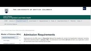 FULLY FUNDED PUBLIC HEALTH MASTERS & PHD AT UBC, CANADA
