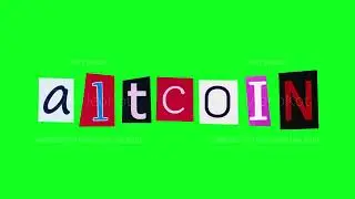 Altcoin word in isolated pattern of banner made as collage from magazine cut letters