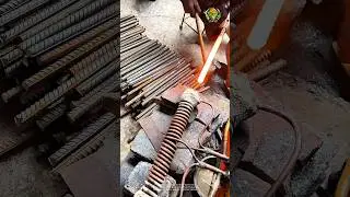 Rebar Forging Technique: High-Frequency Heating & Air Hammer Striking