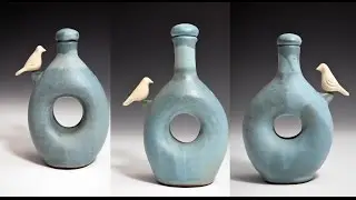 Pottery-Throwing & Attaching Bottle Necks Time Lapse