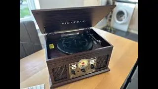 Sound Test Victrola 6-in-1 Bluetooth Record Player & Multimedia Center with Built-in Speakers |