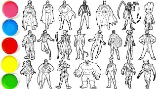 Draw Legendary Superheroes in 40 Minutes - Robin, Spider-Man, Captain America, Deadpool & others