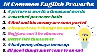 15 Common English Proverbs With Meanings and Explanation | Urdu/Hindi