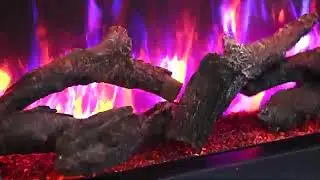 Amantii Tru View Slim Electric Fireplace | Tru View Three Sided Slim Glass Fireplace