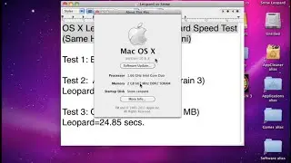 Mac OS X 10.5.8 vs. Mac OS X 10.6.8 Speed Comparison