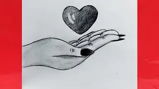 How to Draw a Floating Heart in a Hand &ndash; Easy Pencil Drawing Tutorial