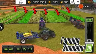 Six Crops Sowing in one field in FS 18 lMix cropping Wheat,Mustard,Potato,🥔 Sugar beet🌰, Sunflower 🌻