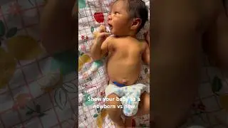 Newborn vs 50 days old #youtubeshorts #newborn #baby #growth #newbornvsnow #babyboy