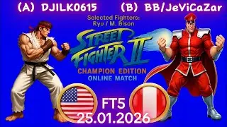 DJILK0615 VS. BB/JeViCaZar - Street Fighter II' Champion Edition - FT5 - 11:16 - Online Match