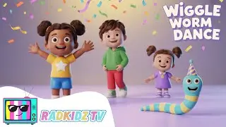 Wiggle Worm Dance | Kids Action Song & Brain Break | RadKidz TV