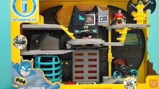 IMAGINEXT BATCAVE BATMAN DC JUSTICE LEAGUE PLAYSET VIDEO TOY REVIEW
