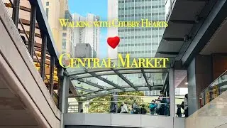 Walk in crowd city, Hong Kong Central Market with Chubby Hearts: 4K