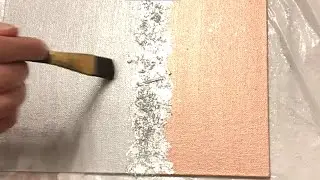 Easy Rose Gold and Silver Leaf Glitter Wall Art