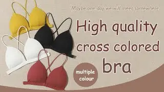 Special Design Triangle Cup Crossed Beauty Back Colorful Bra with Spaghetti Straps H354