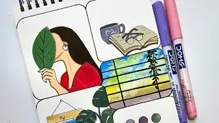 Aesthetic Pinterest Girl Drawing// Aesthetic drawing ideas