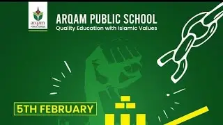 Kashmir solidarity day  and students efforts Arqam Public School poster designing