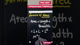 Trick to Find Dimensional Formula of Area #class11 #physics #dimensions 😊