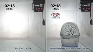 Pr&iacute;stroj Stop Vlhkosti Aero 360&deg; - Porovnanie vlhkosti s pohlcovačom a bez neho!