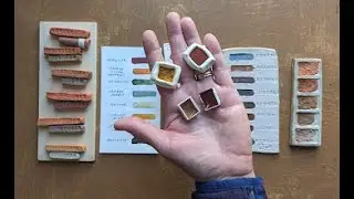 Burnt Ochre - (changing the color of a foraged pigment with heat)