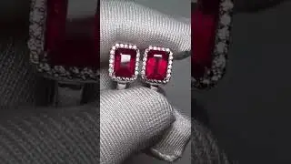 Кроваво красные рубины Мадагаскара &ndash; серьги, которые говорят за вас! #серебро925 #Тренды2025 #Рубин